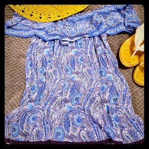 Off Shoulders Paisley Top